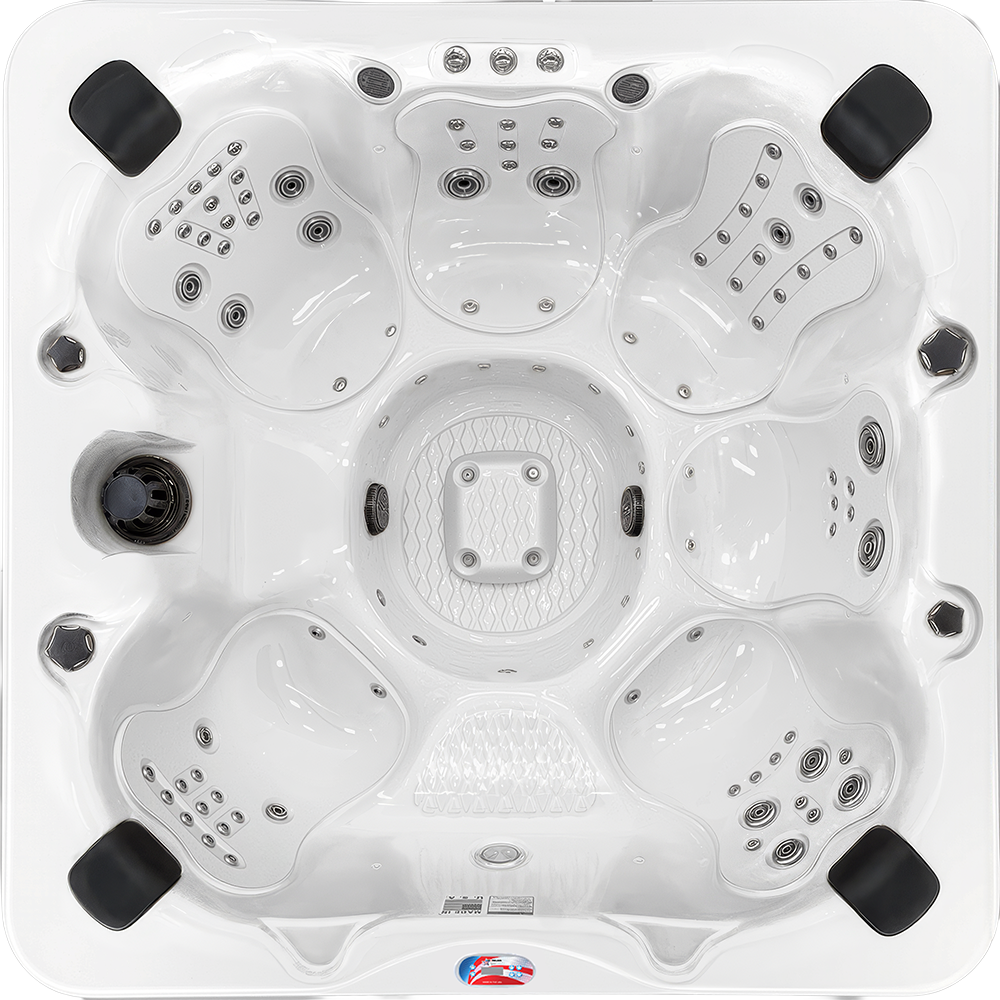 Hot Tubs, Spas, Portable Spas, for sale American Spas AMZ_7100B-Top-White.png