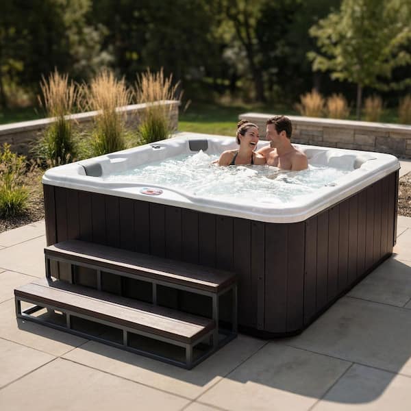 6-Person 45-Jet Premium Acrylic Lounger Spa Standard Hot Tub with Ozonator and Bluetooth Sound System